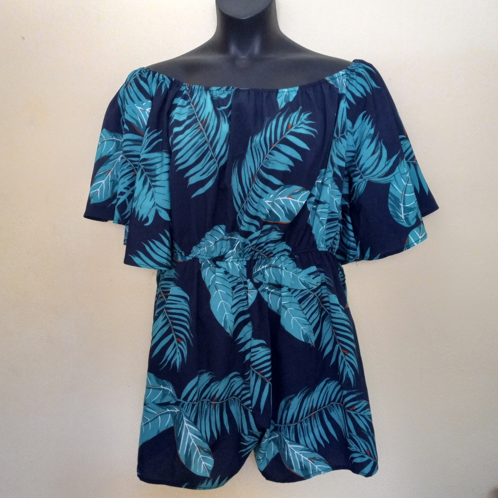 Tropical Print Romper Size 3XL